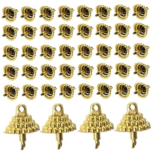TOYANDONA Weihnachtsdekoration 1 Set Kugelhalter Kugelanhänger Kappen Kugelkappen Deko Baum Anhänger Kappen Abdeckung Zubehör Endkappe Dekorieren Goldene Einzigartige Kunststoffständer