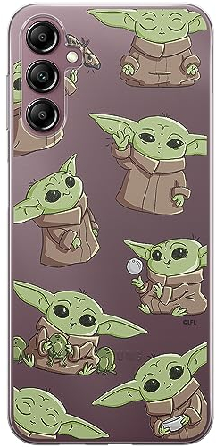 ERT GROUP Funda para teléfono móvil Samsung A14 4G/5G Original y con Licencia Oficial de Star Wars con diseño Baby Yoda 029 Adaptada a la Forma del teléfono móvil, parcialmente Transparente