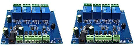 Censous 2 x Relaismodul Modbus RTU 4-Wege-Relaismodul 7-24 V Schalter Eingang und Ausgang RS485/TTL mit Rückwärtsschutz