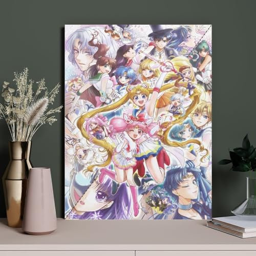 Puzzle 1000 Teile Landschaft Erwachsene Puzzle Papier Puzzle 3D Klassisches Puzzle,Anime Sailor Moon Puzzle ,DIY Moderne Kunst Hauptdekor(38x26cm)-Z323