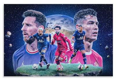 Fußball-Poster Messi Neymar Ronaldo Bild Druck Leinwand Poster Wandfarbe Kunst Poster Dekor Moderne Heimkunstwerke 40 x 60 cm