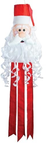 In the Breeze 5226 – Weihnachtsmann 3D Windsack – lustiger Nikolausurlaub Weihnachten Outdoor Veranda Dekoration