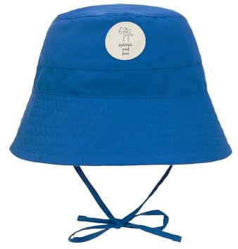 LÄSSIG Splash & Fun Baby und Kleinkind Sonnenhut Fischerhut mit UV-Schutz Kobaltblau 50-51 19-36 Monate
