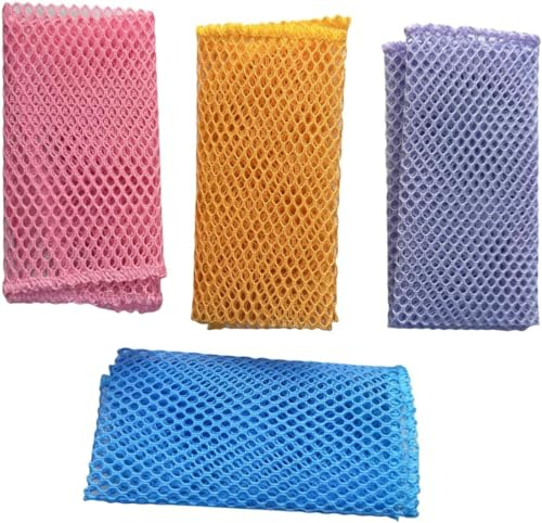 WHTCHSU Spugna abrasiva resistente per piatti, antigraffio, inodore e di lunga durata, per sostituire le spugne, per cucina, pavimento e bagno (4 pezzi)