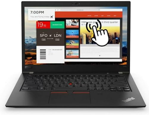 Lenovo ThinkPad T480s Touchscreen Business Laptop, 14 FHD (1920x1080), Intel Core i7-8650U Up to 4.2 GHz, 16GB DDR4 RAM, 512GB SSD, CAM, Bluetooth, Windows 10 Pro (Renewed)