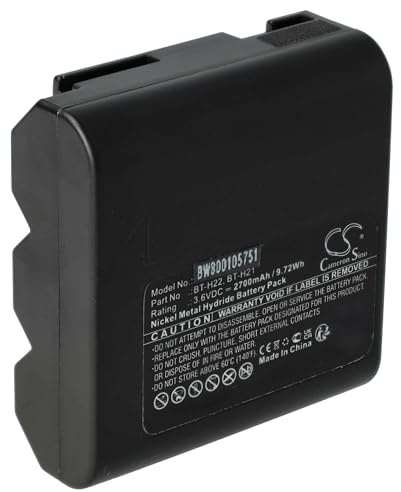 vhbw 1 x Replacement Battery for Sharp BT-H21U, BT-H21, BT-H22, BT-H22U for Video Camera Camcorder (2700 mAh, 3.6 V, NiMH)