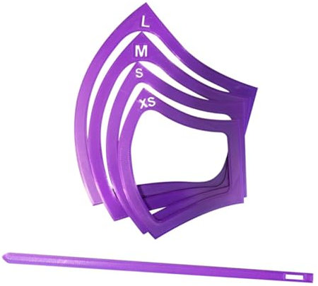 SEWACC 5st Masken Vorlagen Vorlage Für Die Maskenherstellung Masken Nähschablone Masken-diy-tool Nähschablonen Für Gesichtsbedeckungen Maskenherstellungsvorlage Violett Kieselgel