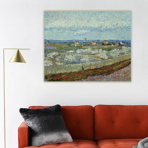 Diamant-Malerei-Set Van Gogh, La Crau mit Pfirsichbäumen in Blüte, DIY 5D-Diamant-Punkte, Gemälde, Bild, Kunst, Heimdekoration, Wanddekoration