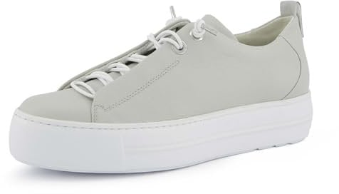 Paul Green Low-Top Sneaker Damen - Eva-Sohle, Elastische Schnürsenkel, Softes Leder Komfort - Büro & Freizeit Damenschuhe - Grau 36x