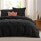 Bedsure Housse de Couette 220x240 cm - Parure de lit 220 x 240 certifié Oeko-TEX - Parure de lit 220x240 Adulte - Bedding Sets de Housse de lit 220x240 + 2X Taies d'oreiller 65x65 - Noir