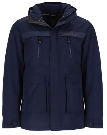 Dry Fashion Parka fonctionnelle Aalborg doublée - Veste d'hiver fonctionnelle coupe-vent et imperméable, bleu marine, 3XL