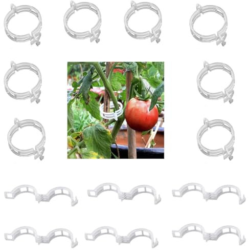 BOBOZHONG Clips jardín Tomate Soportes,200 piezasJardín Plant Clips Tutor Plantas Tutores para Tomates,Tutores para Plantas,Soporte Plantas,para Tomates Pimientas Plantas Trepadoras,Plantas de Vid