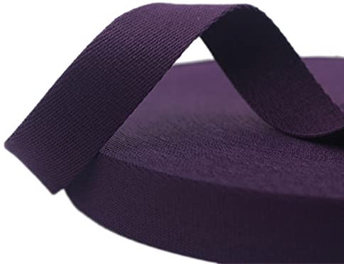 Wambere Baumwoll Schrägband Nahtband,50mmx2Yard,Einfassband Köperband Baumwollband Textilband Fischgrätenband Köperband Wimpelband Twillband Webbing Band für Schneidern DIY-Nähen Basteln,Lila