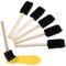 Giantree Lot de 5 pinceaux en mousse de 2,5 cm pour peinture, pinceaux en mousse pour peinture, pinceaux à manches en bois pour teinture, bricolage, vernis, peinture et nettoyage (2,5 cm)
