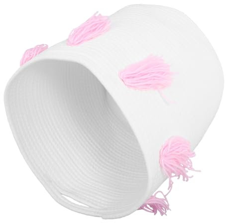 Cabilock 1 Stück Desktop-aufbewahrungs-eimer Handgefertigter Aufbewahrungskorb-sonnenbremsenhalter (rosa)