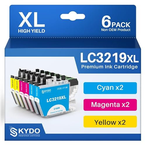 Skydo LC3219XL Patronen Kompatibel für Brother LC-3219XL LC3219XL LC3217 Druckerpatronen für Brother MFC-J5330DW MFC-J5730DW MFC-J5335DW MFC-J6930DW MFC-J6530DW MFC-J5930DW MFC-J6935DW (6 Pack)