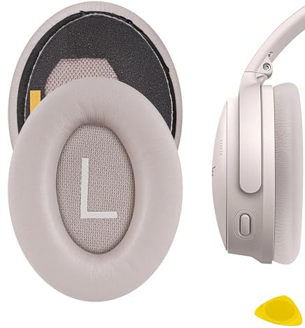 Geekria QuickFit Replacement Ear Pads for Bose New QuietComfort QC45, QC35, QC35 ii, QC25, QC15, QC2, AE2, AE2i, AE2w, SoundTrue, SoundLink AE 2 Ear Cushions, Repair Parts (Sandstone)