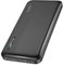 LogiLink PA0338RF - Powerbank 10.000 mAh mit Schnellladenfunktion, 2X USB-A und 1x USB-C, kompakt und ideal für Unterwegs, Farbe: Schwarz