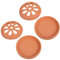 MUCKLILY Lot De 2 Porte- en Terre Cuite Brûleur D' pour Intérieur Support Parfumé Au Charbon De Bois Marron
