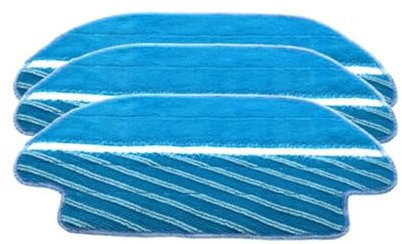 QASULER Paquet de 3 Chiffons d'essuyage en Microfibre, for Proscenic, for aspirateur Robot M6 Pro, Utilisation sèche et Humide, Chiffons de vadrouille, Nettoyage des sols Tampon pour aspirateur Robot