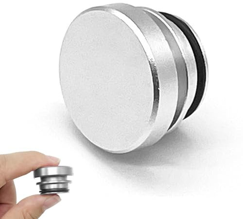 PHIOMUUE Car Cigarette Lighter Socket Cover,Car Cigarette Lighter Plug Dustproof Cap,Aluminum Car Lighter Cover Waterproof Interior Accessories for Most Vehicles Boats(Silver)