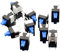 10PCS 8 * 8 interrupteur à bouton-poussoir à verrouillage double rangée autobloquant 6 pieds