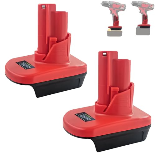 BTRUI 2PCS for M18 to for M12 Battery Adapter, for Milwaukee 18V to 12V Converter, Convert for Milwaukee 18V Battery to 12V Battery Tools