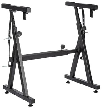 GREENSAPPIRE Keyboard Stand Heavy Duty, Z-Frame Digital Piano Stand with Adjustable Width& Height, Z Frame Keyboards Stand Heavy Duty Adjustable Fits 61 66 76 88 Key, Universal Keyboard Stand