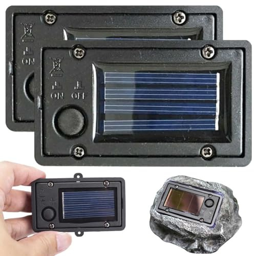 Solar Replacement Battery Box for Outdoor Garden Lights, with Light Sensor, Waterproof, DIY Solar Light Kit, 2 Pack, 7x4cm