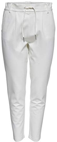 Only Onlpoptrash Life Easy Col Pant PNT Noos Pantalon Femme - Blanc (Cloud Dancer) - M / 34L