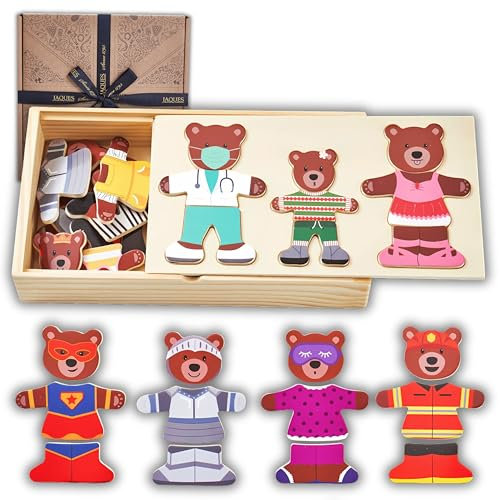 Jaques of London Wooden Toys | Jigsaw Puzzles for Kids | Ideal Puzzles for 2 and 3 Year Olds | Fun and Educational Toddler Toys