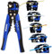 TECPO Automatische Abisolierzange 5in1 Funktion Crimpzange Drahtschneider Multitool zum Schneiden Abisolieren und Crimpen 0.2 bis 6 mm² Kabel 10-24 AWG