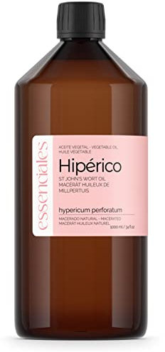 Essenciales - Erba di San Giovanni (Olio di Iperico Macerato in Olio di Oliva), 100% Naturale, 1 Litro | Olio Macerato Hypericum Perforatum