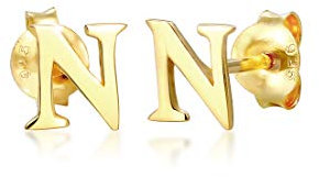 Elli Ohrringe Stecker Buchstabe N Initialen Minimal 925 Silber