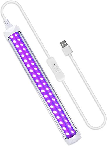 10W Luce Nera UV Eleganted, Barra LED 395 nm, Tubo Lampada Viola Portatile/USB per Scena di Natale Halloween DJ Disco Black Light Fluorescente di Palcoscenico