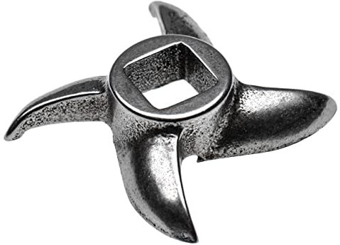 vhbw Messer Sichelmesser Gr. 12, 12,2x12,2mm Vierkant, Gusseisen z.B. kompatibel mit ADE, Caso, FAMA, KBS, Porkert Fleischwolf