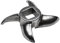 vhbw Couteau faucille taille 12, 12,2x12,2mm quatre lames, fonte compatible par ex avec hachoirs ADE, Caso, Fama, KBS, Porkert