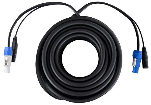 Pronomic Stage PPX-10 Cable híbrido Powerplug/XLR - Cable combinado para alimentación y señal de audio a altavoces activos - Longitud: 10 m