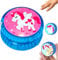 HOVUK® 1x Jo-Jo mit Einhorn-Licht, reaktionsschnell, 5,5cm, Kunststoff, blau, Trick-Jo-Jo, stabil und robust mit Jo-Jo-Schnur, Kugellager, Starter-Jo-Jo, Geschenk für Kinder