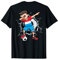 Lustiger Dabbing Jungen Luxemburg Fußball Mannschaft Flagge T-Shirt