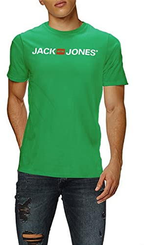 JACK & JONES T-Shirt JJECorp avec Logo pour Homme, Vert (Island Green), XL