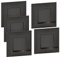 BTicino - Lot de 5 interrupteurs ou va-et-vient Altège 10AX 250V avec connexion à bornes automatiques - livrés complets avec plaques de finition noir Nuit et griffes de fixation pour rénovation