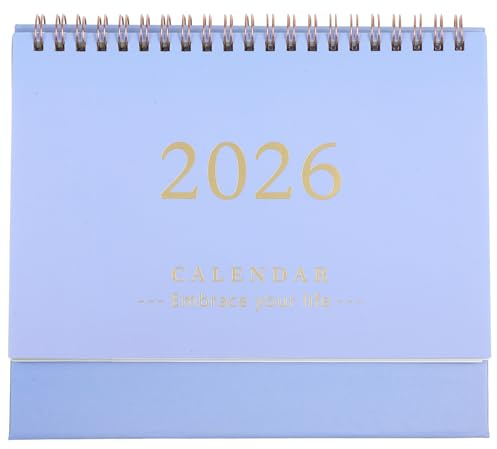 Schreibtischkalender 2025–2026: Stehender Flip-Desktop von Juli 2025 bis Dezember 2026, 18-monatige Doppeldrahtbindung mit To-Do-Liste, ideal für den Schreibtisch zu Hause (lila)