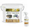 Contura 2 Liter Küchenmöbellack nach RAL Möbellack SET mit Anlauger Möbelfarbe Holzlack Buntlack Küchenlack (RAL 1019 Graubeige)