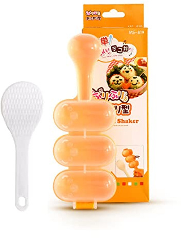 NCYOEW Rice Ball Maker, Onigiri Shaper Mold Sushi Maker, Non Stick Ball Shaped Kitchen Tool Kit with Mini Rice Scoop - Make Your Own DIY Sushi at Home