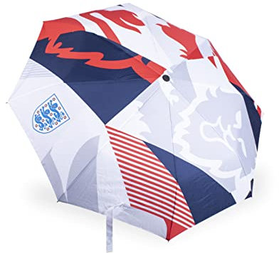 Hy-Pro Officially Licensed England FA Umbrella | One Click Open, Pocket Umbrella, Compact, Lightweight, Portable, Travel, Small, Navy/White