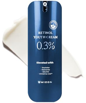 [MIZON] RETINOL YOUTH CREAM (0,3%) Koreanische Hautpflege – Anti-Aging-Feuchtigkeitscreme mit Retinol, Bakuchiol & Niacinamid zur Faltenreduktion, Hautstraffung & Texturverbesserung