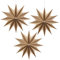 SUNBEAUTY 3 Stück Papier Stern 29cm Original Holzfarbe Faltsterne Dekoration Zwölf Ecken Papierfächer Party Deko Set für Hochzeit Geburtstag Tischdeko Classroom Baby Shower Backdrop Garland