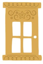 Craftelier - Mini Troquel para Decoraciones y Creaciones de Scrapbooking, Manualidades y Tarjetería | Figura con Forma de Puerta de Navidad - Tamaño Aproximado del Troquel: 2,79 x 4,14 cm