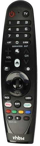 vhbw Fernbedienung Ersatz für LG AKB75375501, AN-MR18BA, AN-MR19, AN-MR600, AN-MR650 für Fernseher, TV - Ersatzfernbedienung